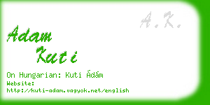 adam kuti business card